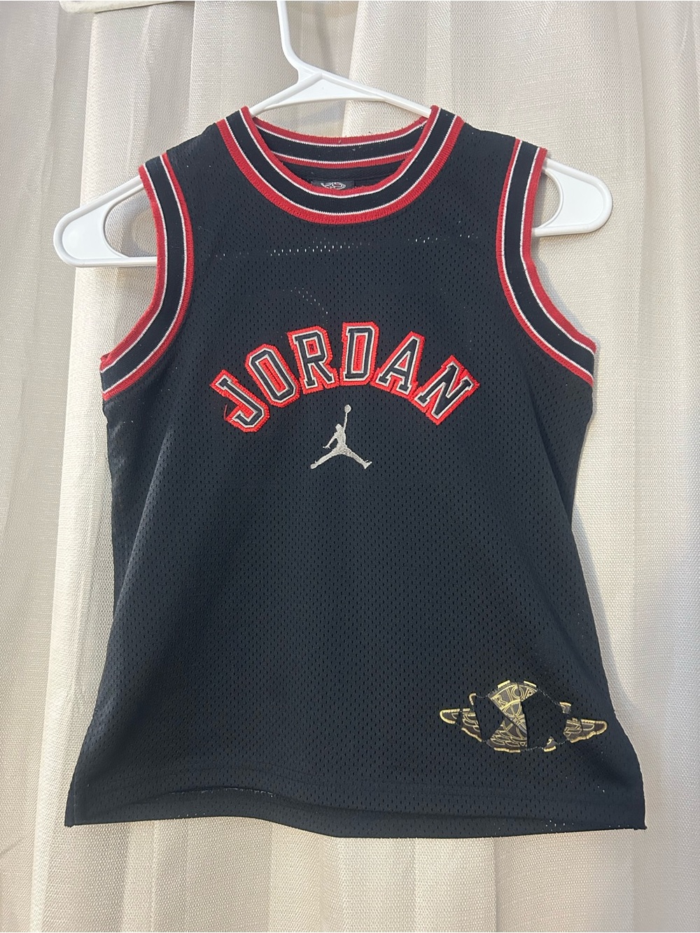 Vintage 2005 Air Jordan 20th Anniversary Mesh Jersey Black Kids Size 6